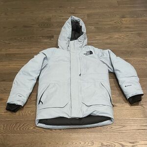 The North Face DefDown GTX Parka Men’s Small Light Grey – Down GORE-TEX